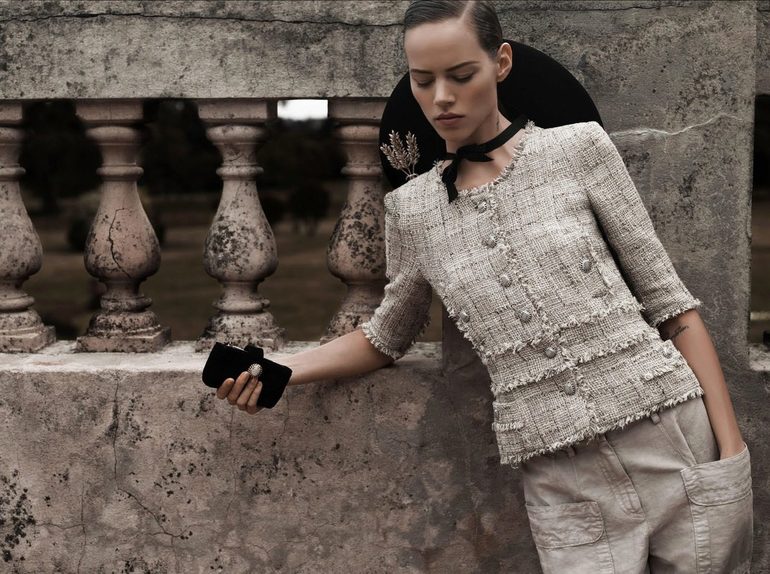 Коко шанель Твидовый женский костюм