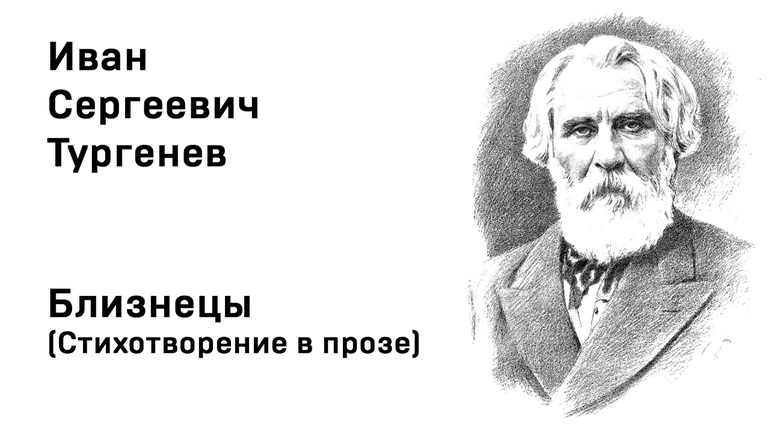 Стихотворение Тургенева «Близнецы»