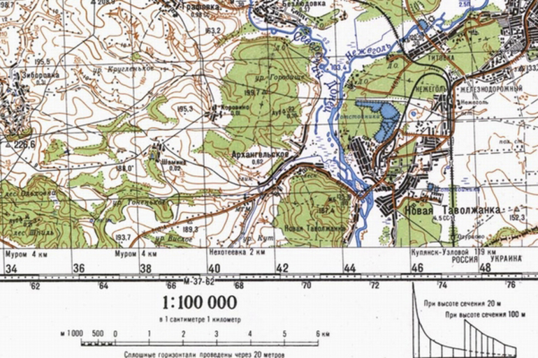 Сравнение плана и карты 